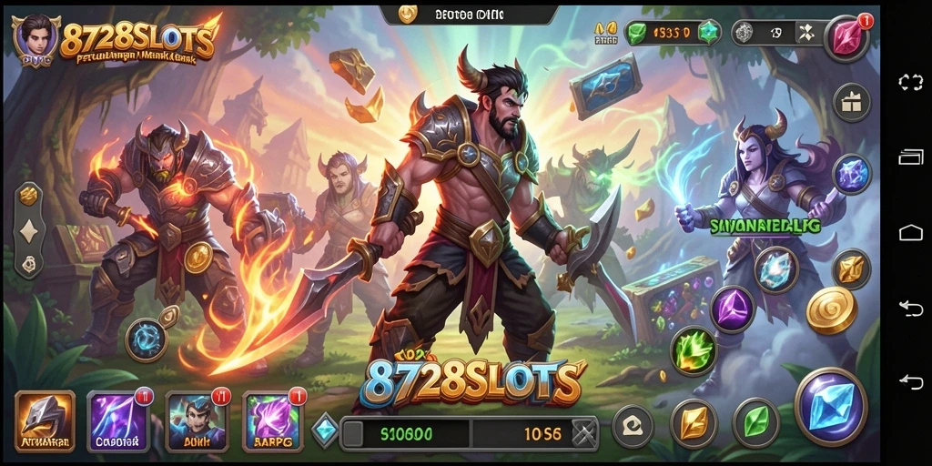 Tampilan gameplay seru dan grafis yang memukau di 8728SLOTS.