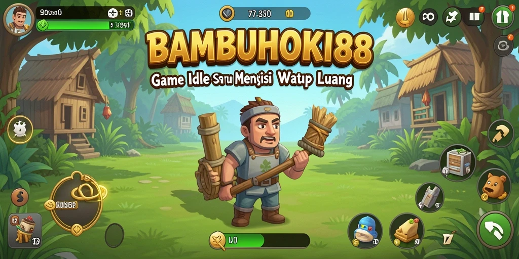 Screenshot layar utama BAMBUHOKI88 menampilkan gameplay Idle yang menarik.