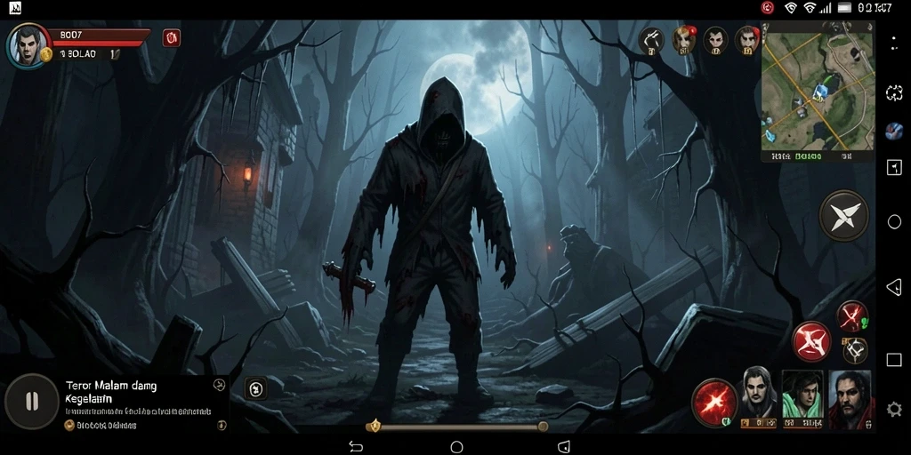 Screenshot BOLA07 menampilkan gameplay menegangkan dan atmosfer yang mencekam.