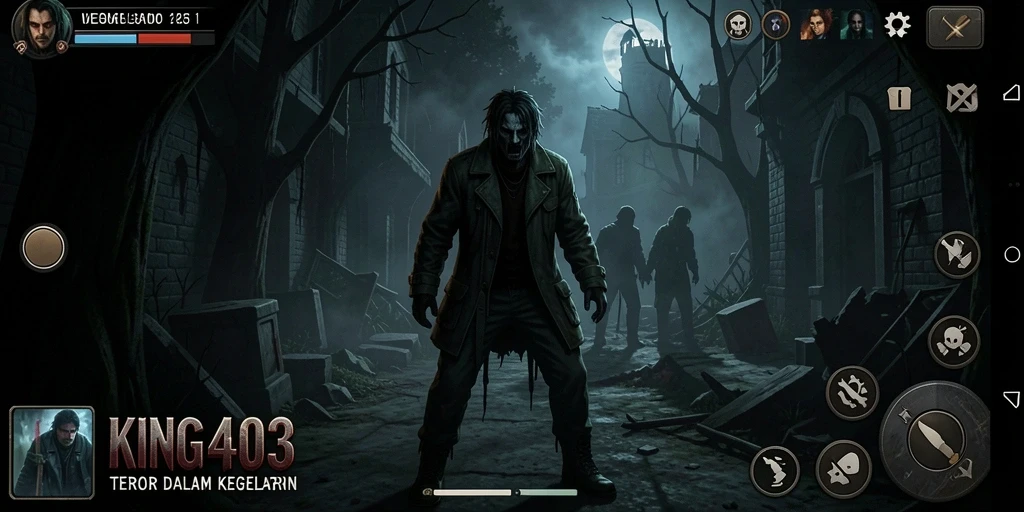 Tampilan gameplay KING403 yang mencekam dan penuh ketegangan.