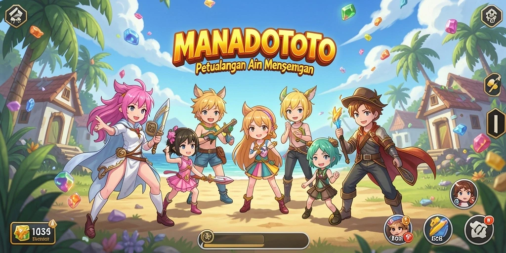Tampilan gameplay yang menawan dari MANADOTOTO dengan karakter Anime yang hidup.